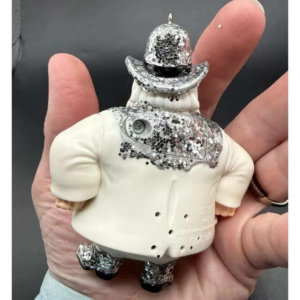 Hallmark Sings Rhinestone Cowboy Santa Magic Sound Ornament No Box Works Lo16